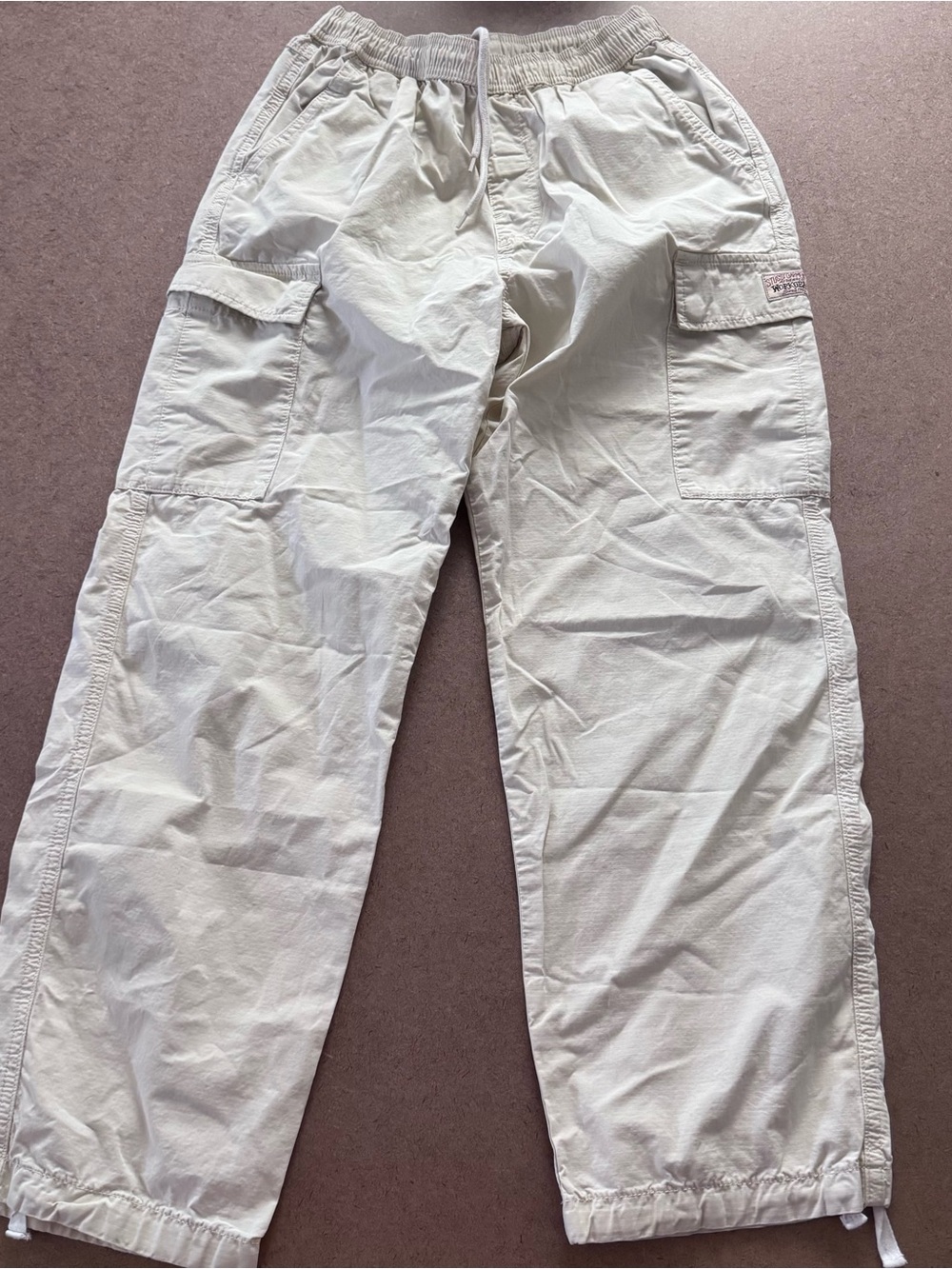 Stussy Garment Authentic Work Gear Men's Beige Cargo Pants size small